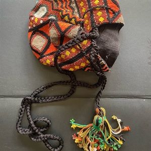 Zara Beaded Bag Embellished Bucket Drawstring Purse